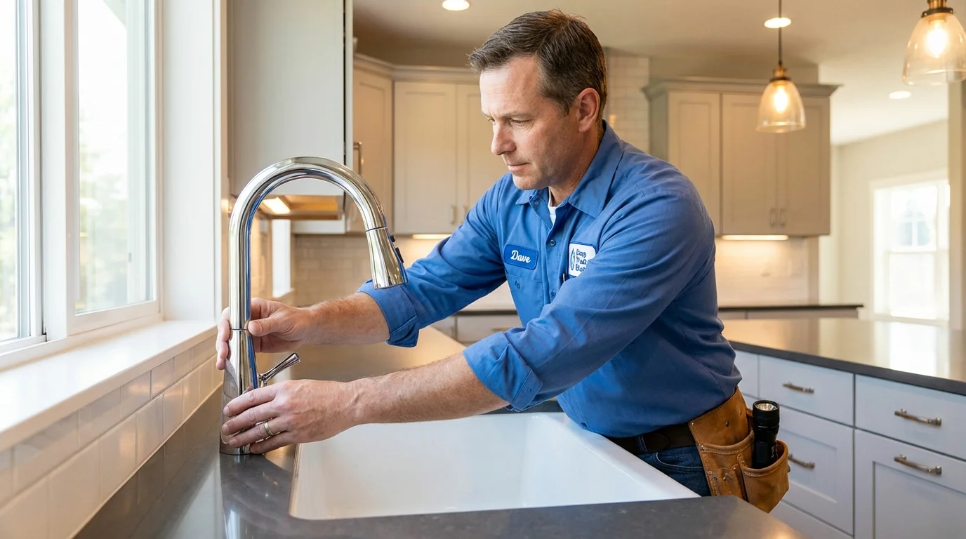 Kitchen faucet installation by Johns Plumbing LLC in Freedom